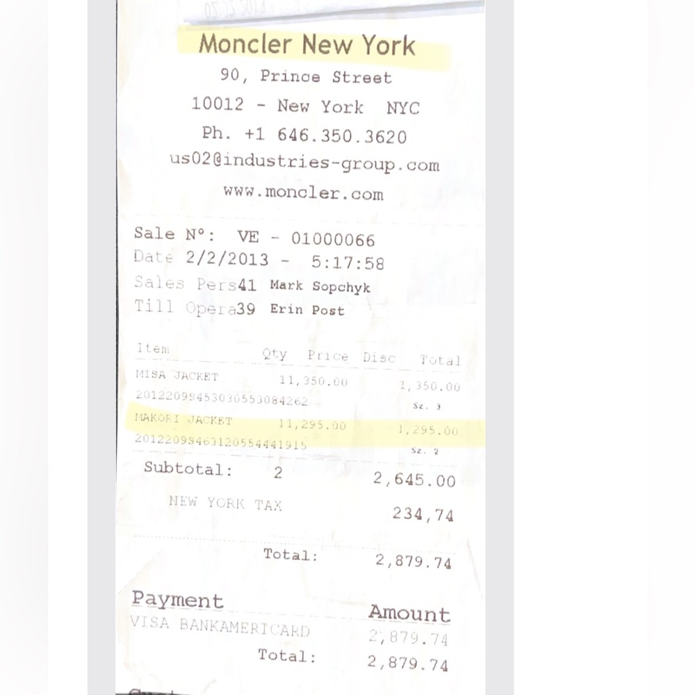 Authentic Moncler Makori Giubbotto Virgin Wool Down Jacket Designer 2 - US M 6-8 - Picture 15 of 16